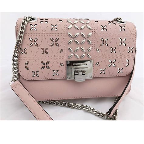 michael kors tina medium shoulder flap ballet|Michael Kors Tina Ballet Pink Medium Saffiano Leather Shoulder .